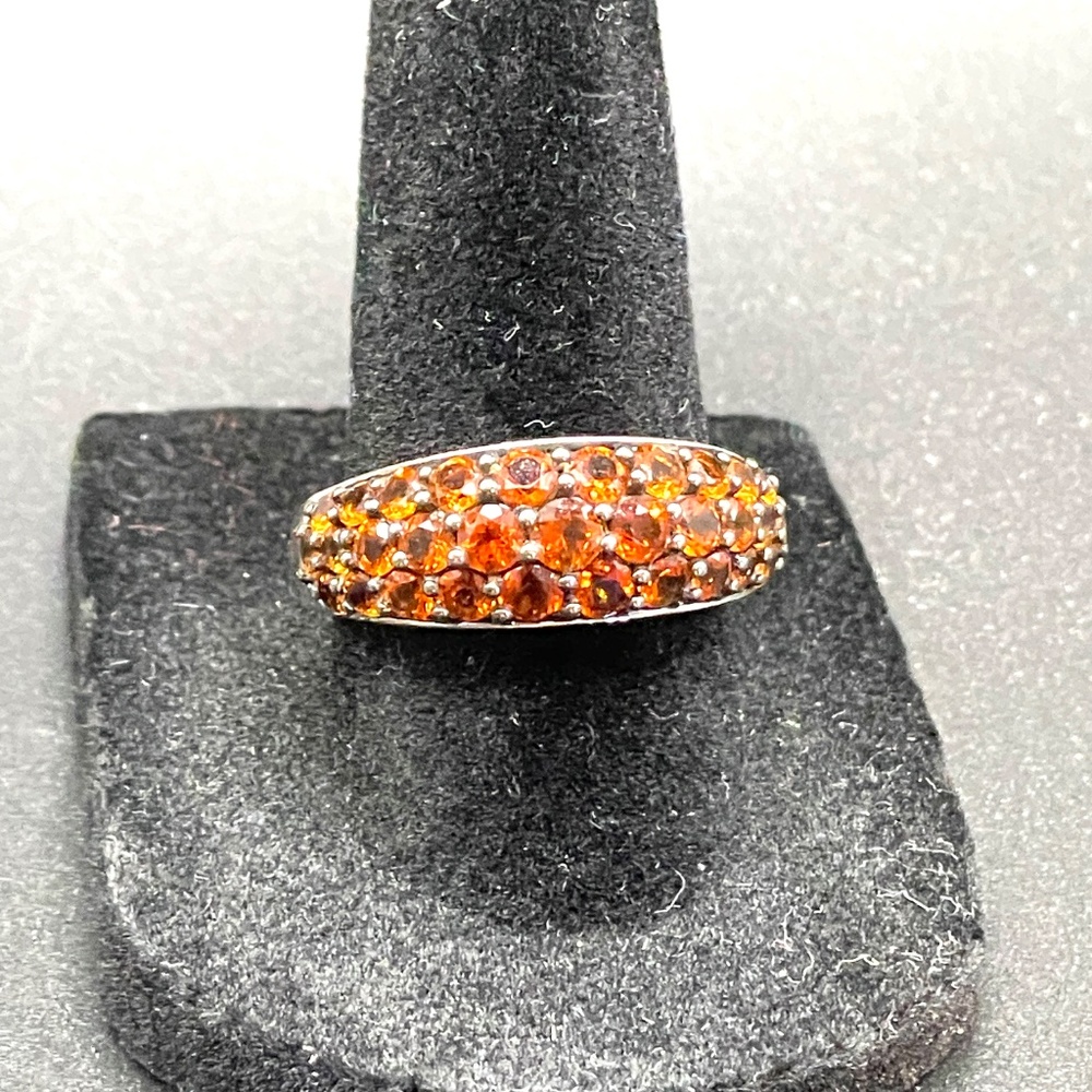 Madeira Citrine Sterling Silver Ring 7 3/4